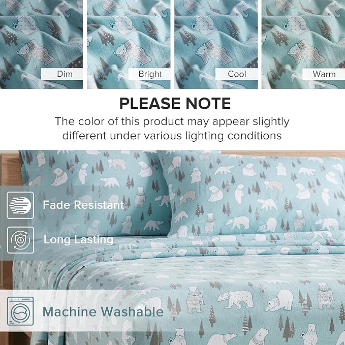 Flannel Bed Sheet Set - Twin XL - 3 Piece