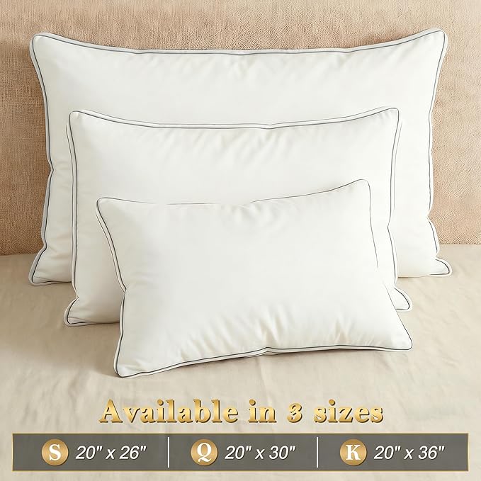 Bed Pillow - King - 2 Piece