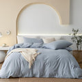 Linen Duvet Cover Set - Queen - 90 x 90 in - 3 Piece