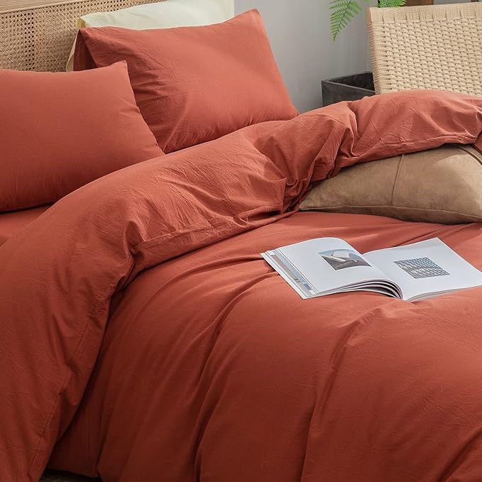 Linen Duvet Cover Set - Queen - 3 Piece