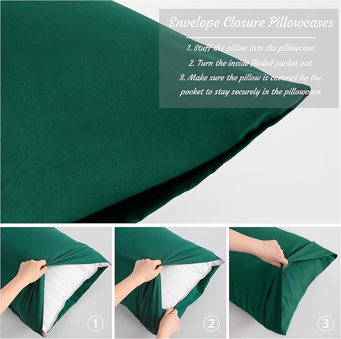 Microfiber Pillowcase Set - 20 x 54 in - 2 Pack - 2 Piece