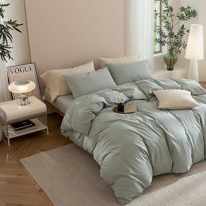 Linen Duvet Cover Set - King - 3 Piece