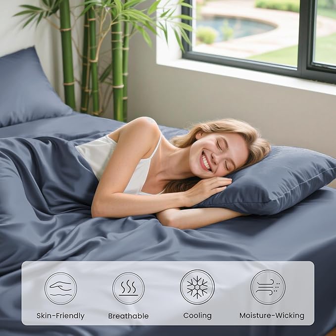 Bamboo Cooling Bed Sheet Set - Full - 4 Piece