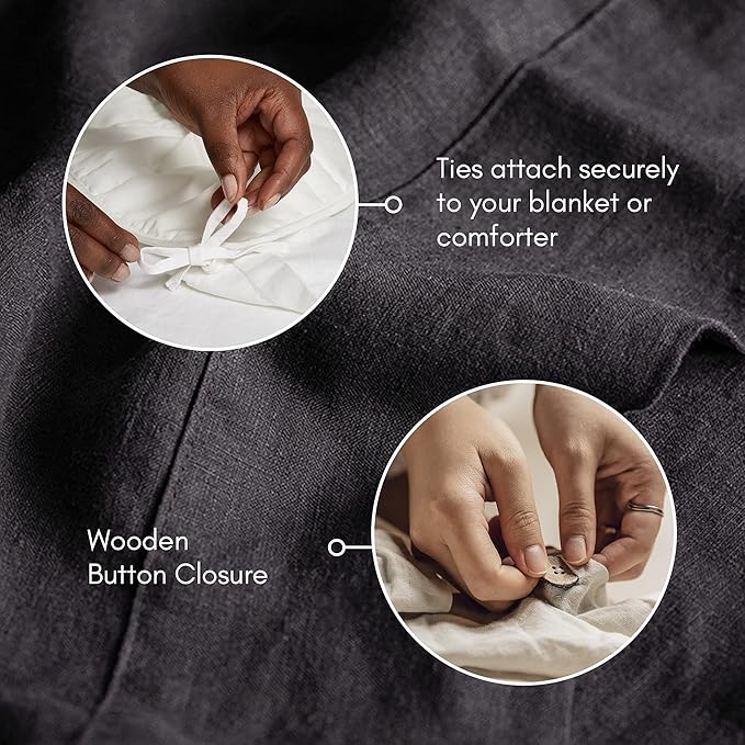 Linen Cooling Duvet Cover Set - Queen