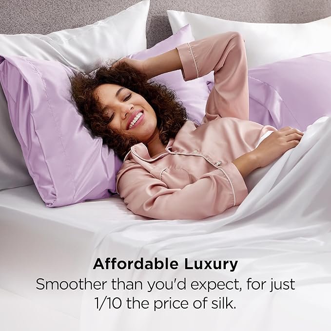 Satin Pillowcase Set - King - 20 x 36 in - 2 Piece