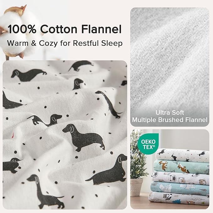 Flannel Bed Sheet Set - Queen - 4 Piece