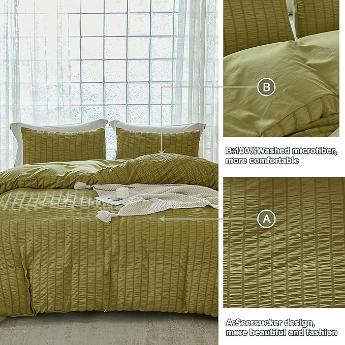 Microfiber Duvet Cover Set - Full - 80 x 90 in - 3 Piece
