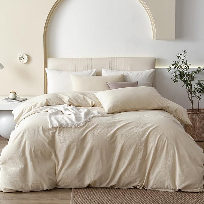 Linen Duvet Cover Set - King - 120 x 120 in - 3 Piece