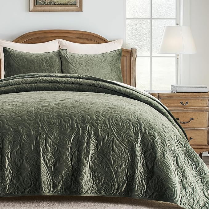 Velvet Quilt Set - King - 3 Piece
