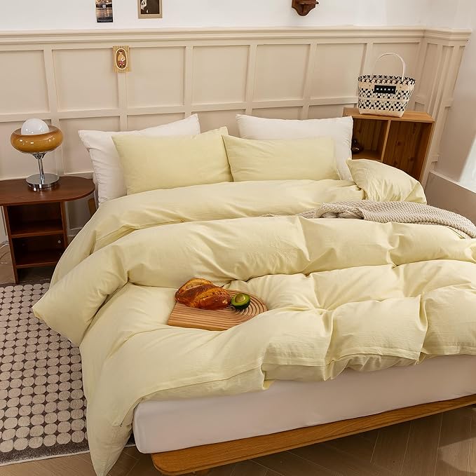 Linen Duvet Cover Set - Queen - 3 Piece