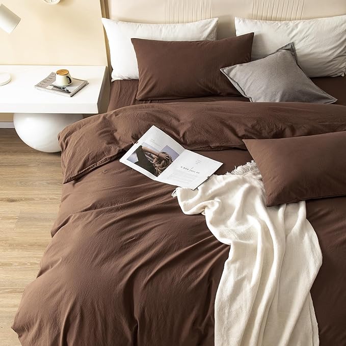 Linen Duvet Cover Set - King - 104 x 98 in - 3 Piece
