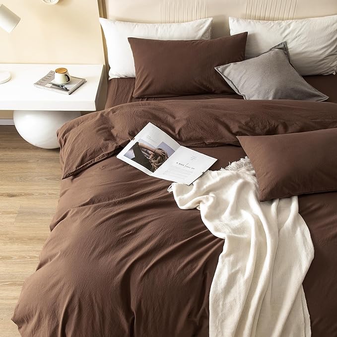 Linen Duvet Cover Set - King - 120 x 120 in - 3 Piece