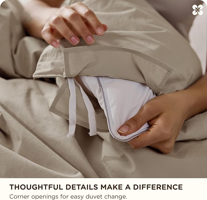 100% Cotton Duvet Cover Set - Full
