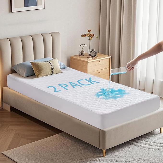 Waterproof Mattress Protector - Twin XL - 2 Pack