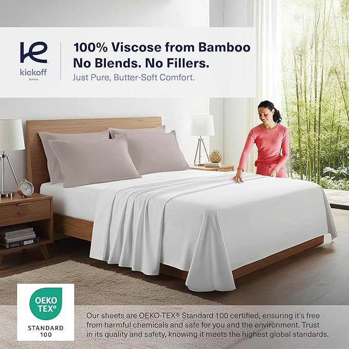 Bamboo Cooling Pillowcase Set - Queen - 2 Piece