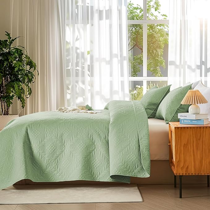 Microfiber Quilt Set - Queen - 3 Piece