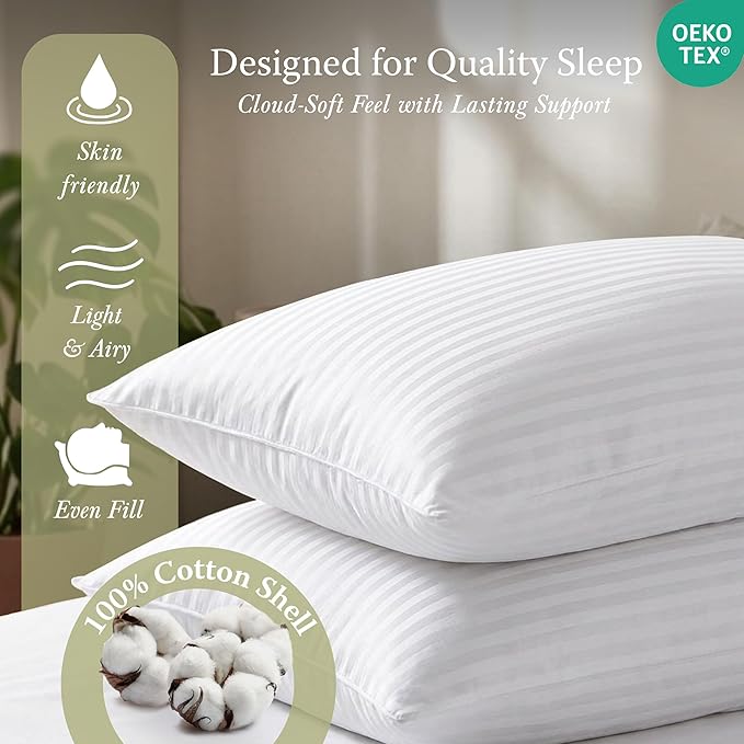 Down Alternative Cooling Bed Pillow - Standard - 2 Pack