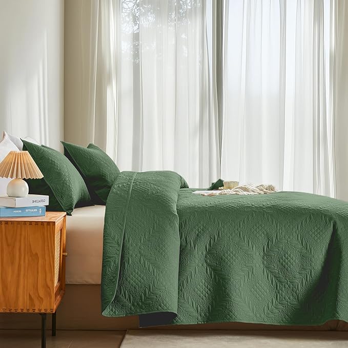 Microfiber Quilt Set - Queen - 3 Piece