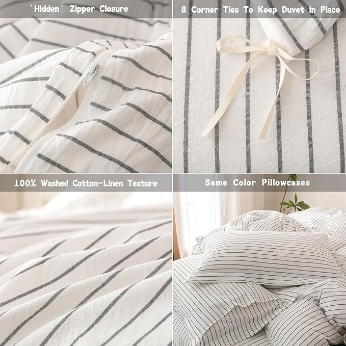 Linen Duvet Cover Set - Queen