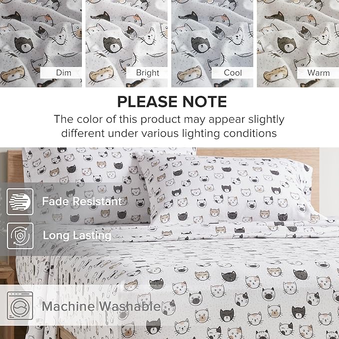 Flannel Bed Sheet Set - Twin XL - 3 Piece