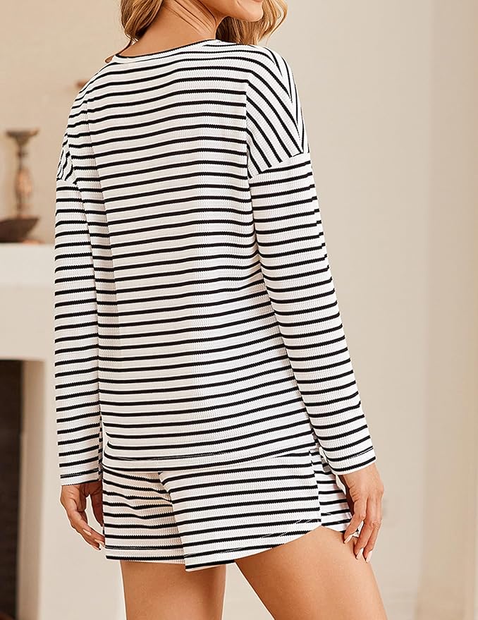 Shorts Pajama Set - Long Sleeve - 2 Piece