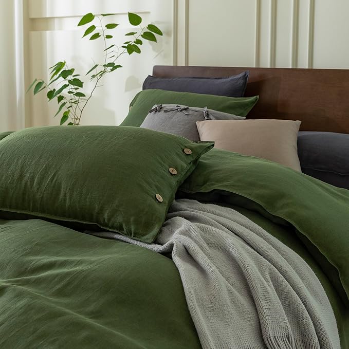 Linen Duvet Cover Set - King - 120 x 98 in - 3 Piece