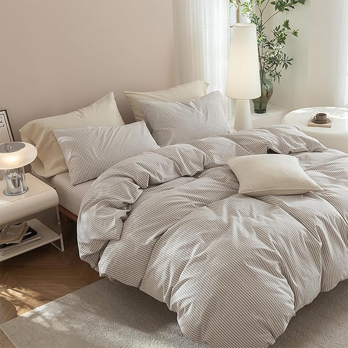 Linen Duvet Cover Set - King - 3 Piece