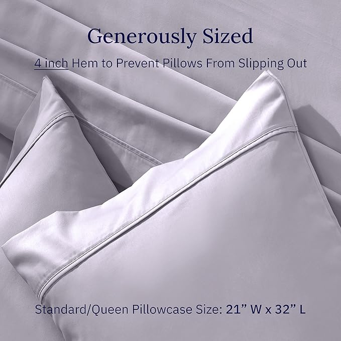 100% Cotton Pillowcase Set - Queen - 2 Piece
