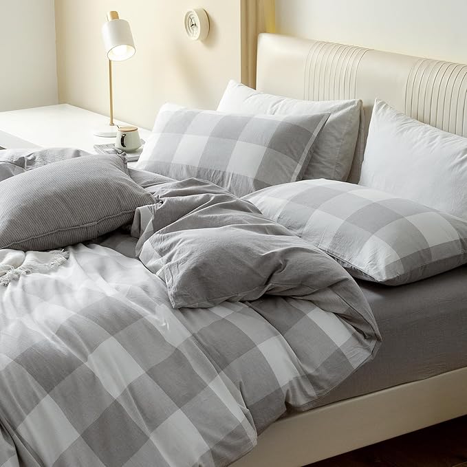 Linen Duvet Cover Set - King - 104 x 90 in - 3 Piece