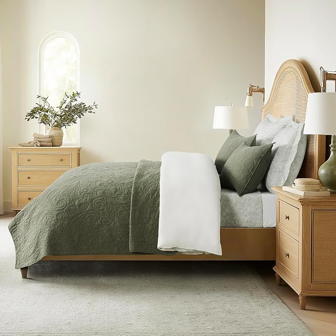 100% Cotton Quilt Set - King - 3 Piece