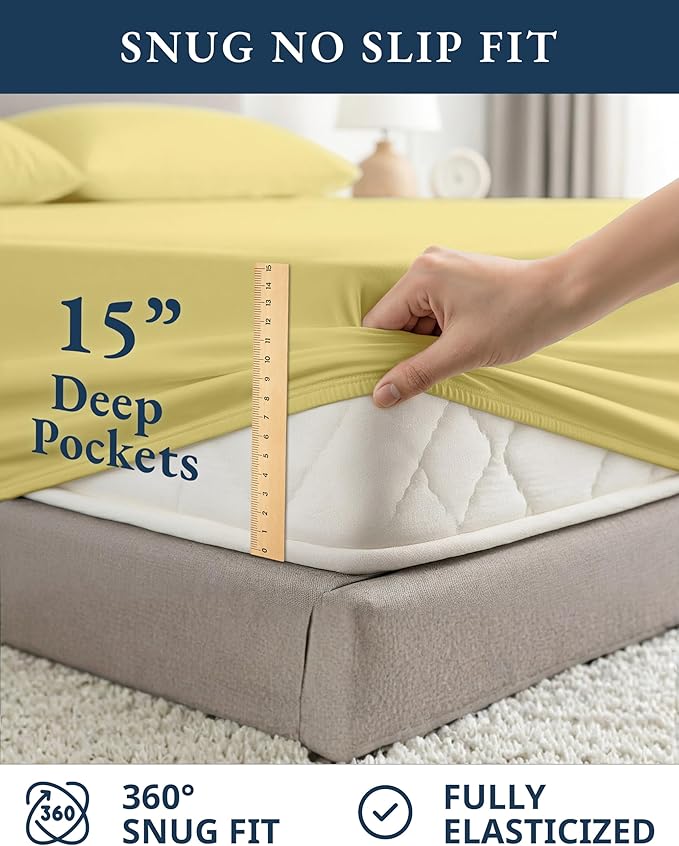 Linen Bed Sheet Set - Twin XL - 3 Piece