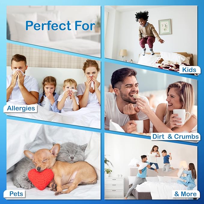 100% Cotton Hypoallergenic Mattress Protector - Twin