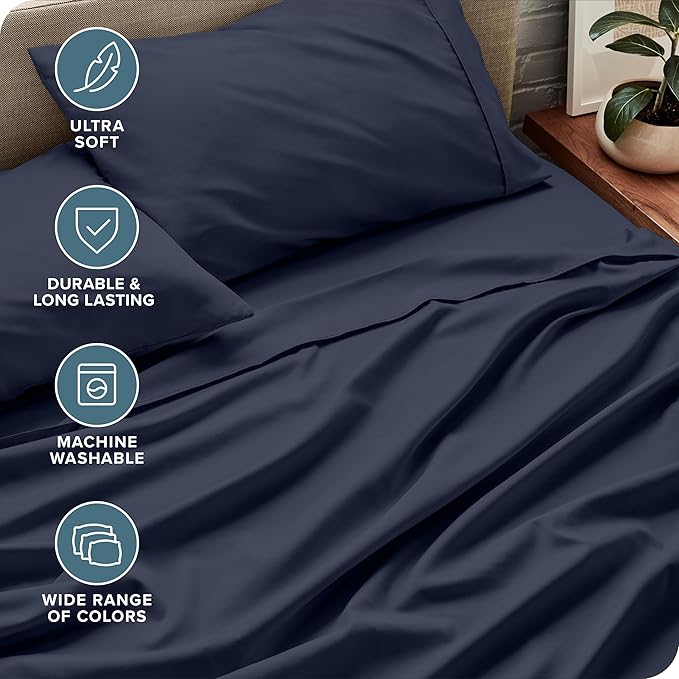 Microfiber Bed Sheet Set - Full - 4 Piece