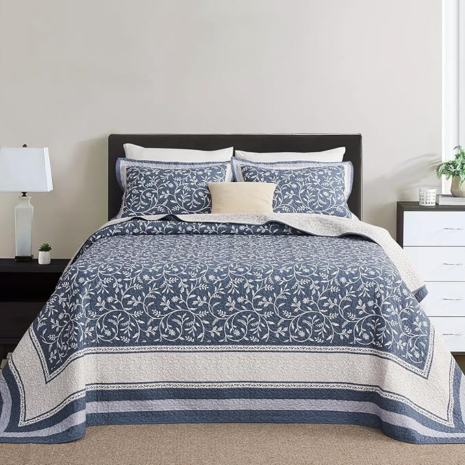 100% Cotton Bedding Set - King - 3 Piece