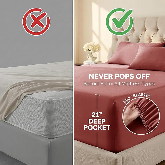 Bed Sheet Set - Twin XL - 4 Piece