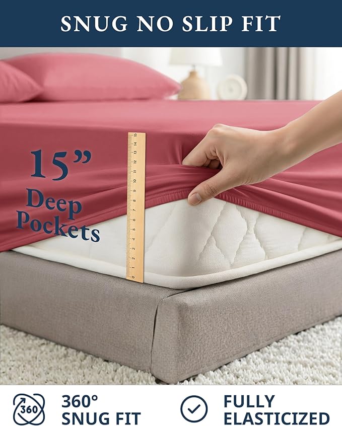 Linen Cooling Bed Sheet Set - King - 4 Piece