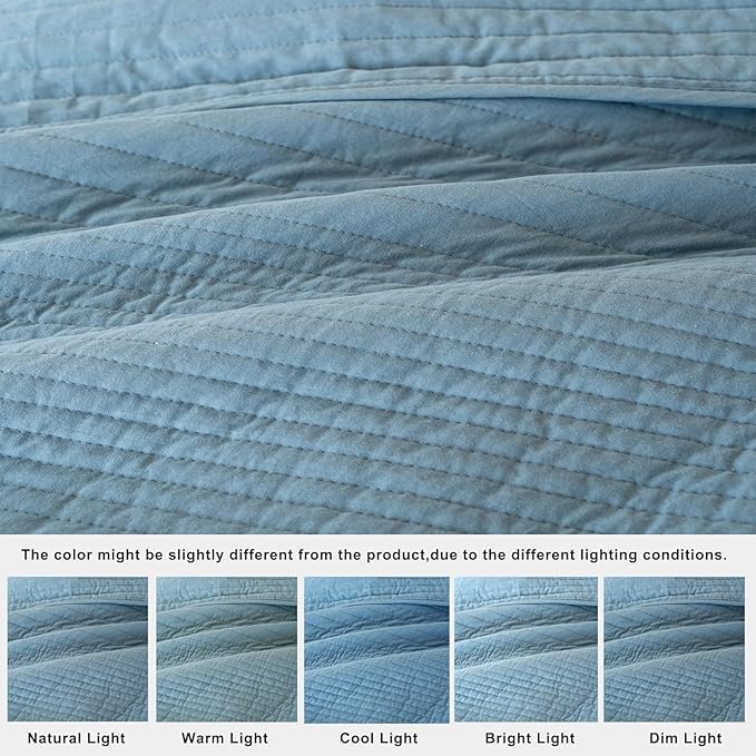 100% Cotton Quilt Set - Queen - 3 Piece