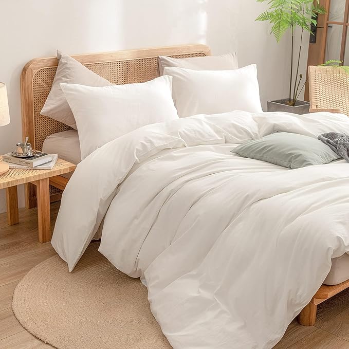 Linen Duvet Cover Set - King - 3 Piece