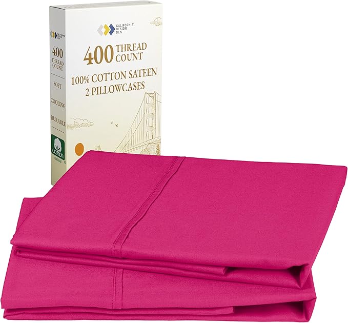 100% Cotton Pillowcase Set - King - 2 Piece