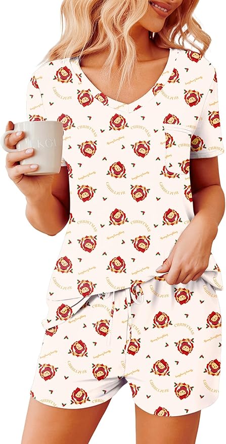 Women's Pajama Set - Short Sleeve - 2 Piece