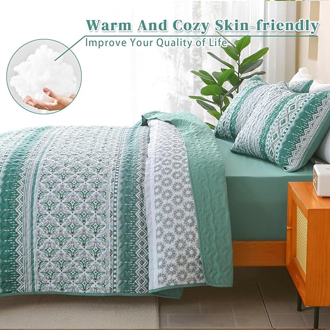Microfiber Quilt Set - King - 3 Piece
