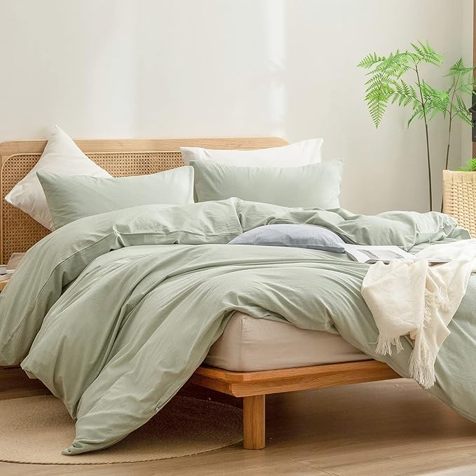 Linen Duvet Cover Set - King - 3 Piece