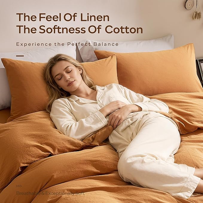 Linen Duvet Cover Set - Twin