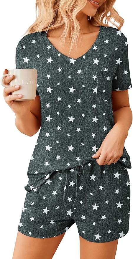 Women's Pajama Set - Short Sleeve - 2 Piece