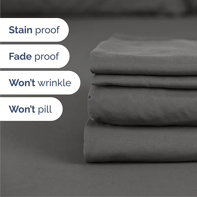 Cooling Bed Sheet Set - Queen - 16 in Deep Pocket - 6 Piece