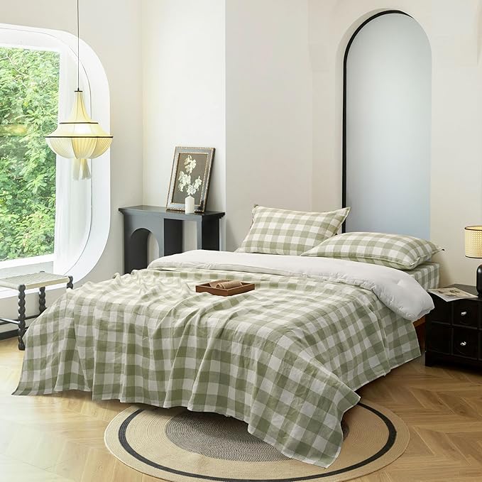 Linen Bed Sheet Set - Full - 4 Piece