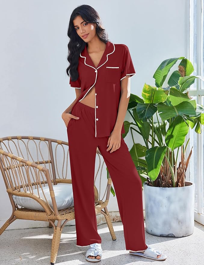 Women's Pajama Set - Short Sleeve - 2 Piece