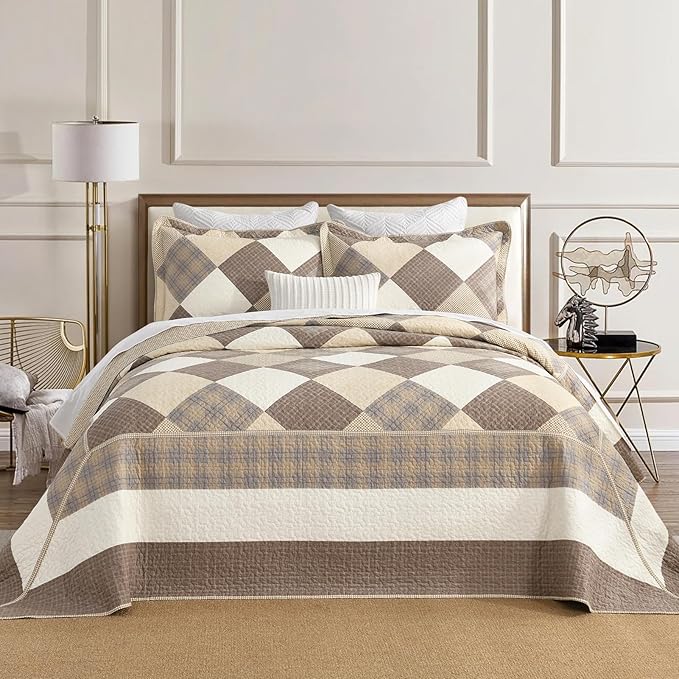 100% Cotton Bedding Set - King - 3 Piece