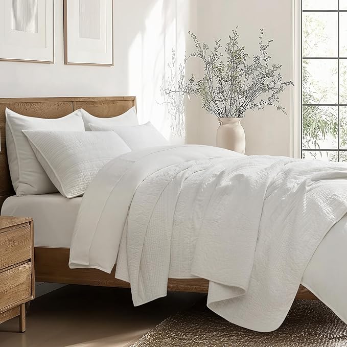 100% Cotton Quilt Set - King - 3 Piece