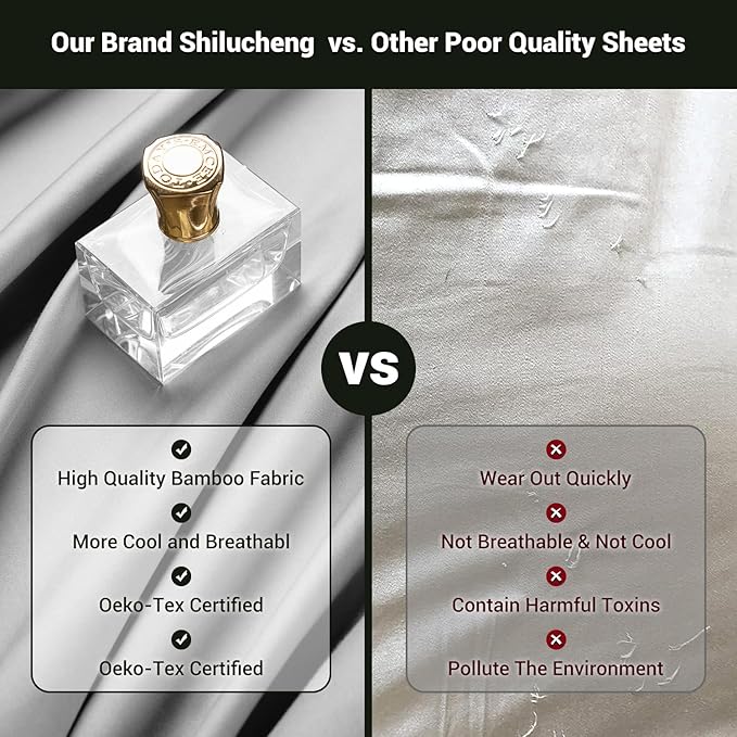 Bamboo Cooling Bed Sheet Set - California King - 4 Piece